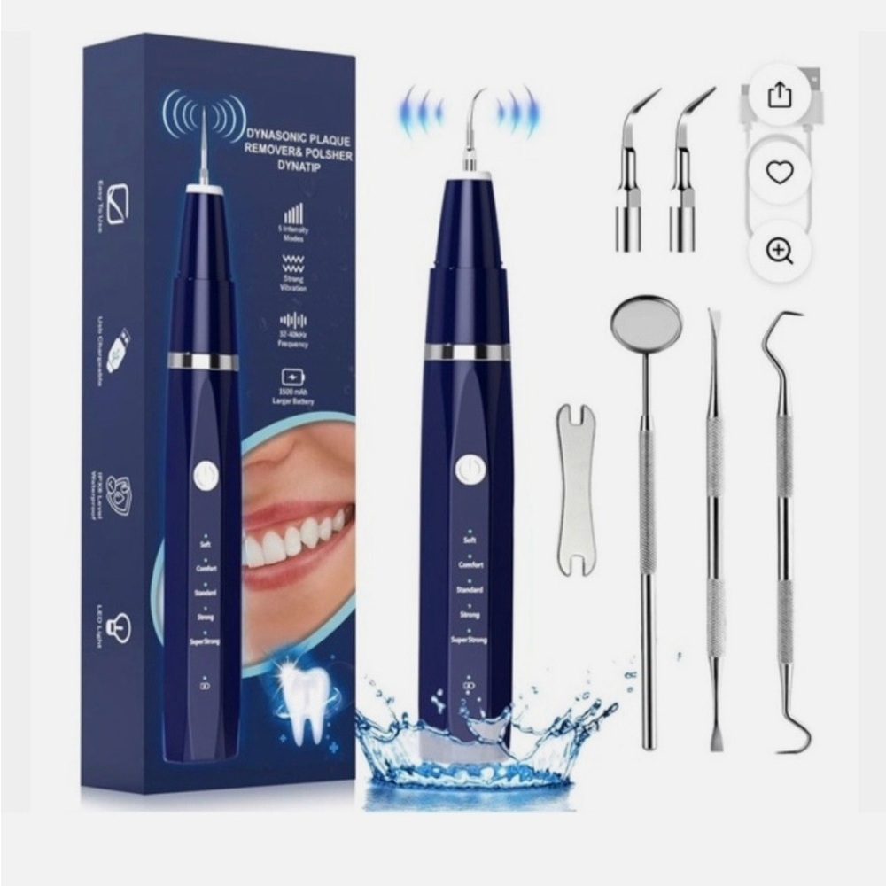 Electric Dental Plaque Remover - Navy Blue